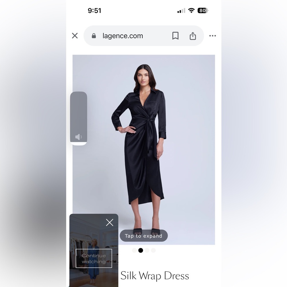 NWT L’AGENCE Kadi Silk Wrap Dress Size 4 Gorgeous! Retail $725!